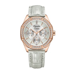 Alexandre Christie AC 2B17 Rosegold Light GreyLeather BFLRGLG